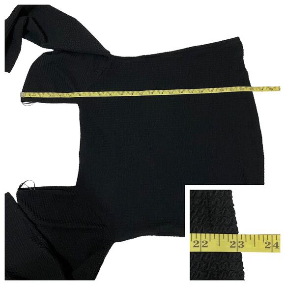 NWT Anthropologie Maeve Textured Sweetheart Top - Black - XL - Picture 4 of 14